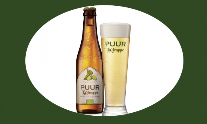La trappe puur flesje en glas
